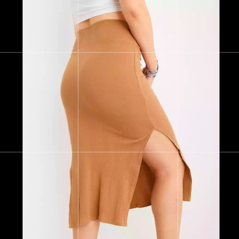 Aerie A&E ribbed skirt w/ slit NWT